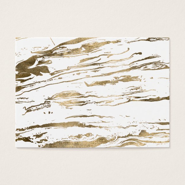 Modern wit goud marmer Abstract Visitekaartjes (Voorkant)