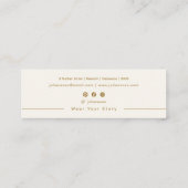 Modern Wit & Goud Sieraden Oorbel Display Mini Visitekaartje (Achterkant)