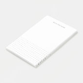 Modern wit grijs gestippelde post-it notities post-it® notes (Schuin)