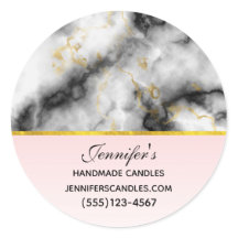 Modern Wit Grijs Marmer met Gouden Lintzaken