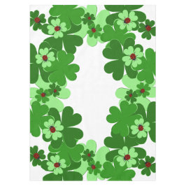 Modern Wit, Groen, Rode Lieveheersbeestje Insect & Tafelkleed