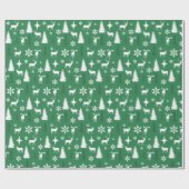 Modern wit hertenbos patroon cadeaupapier (Vlak)