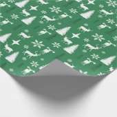 Modern wit hertenbos patroon cadeaupapier (Hoek)