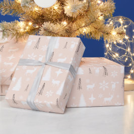 Modern wit hertenbos patroon cadeaupapier