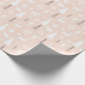 Modern wit hertenbos patroon cadeaupapier (Hoek)