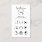 Modern wit Instagram geïnspireerd Loyalty Kaart Visitekaartje (Voorkant)