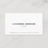 Modern wit ivoor borstel streken Visitekaartje (Achterkant)