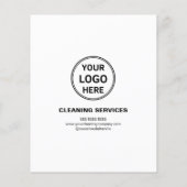 Modern Wit Logo Schoonmaakbedrijven Foto QR Flyer (Achterkant)
