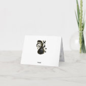 Modern wit - Marble Black Abstract Dank je Bedankkaart (Achterkant)