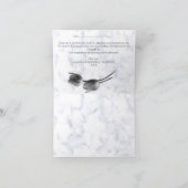 Modern wit - Marble Black Abstract Dank je Bedankkaart (Binnen)