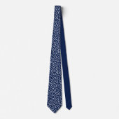Modern wit & marineblauw  stropdas (Voorkant)