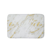 Modern wit marmer en gouden glitter badmat (Voorkant)