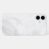 Modern wit marmer iPhone hoesje (Achterkant horizontaal)