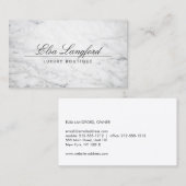 MODERN WIT MARMER LUXE BOUTIQUE VISITEKAARTJE (Voorkant / Achterkant)