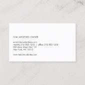 MODERN WIT MARMER LUXE BOUTIQUE VISITEKAARTJE (Achterkant)