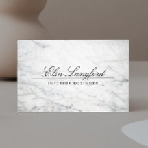Modern wit marmer luxe designer Visitekaartje