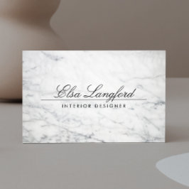 Modern wit marmer luxe designer Visitekaartje