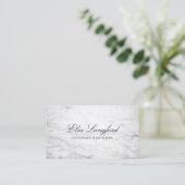 Modern wit marmer luxe designer Visitekaartje (Staand voorkant)