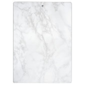 Modern wit marmer met zwart blok gepersonaliseerd klembord (Achterkant)