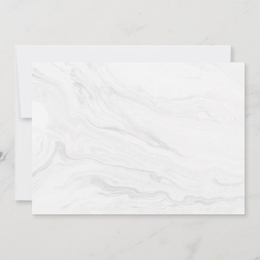 Modern Wit Marmer Roos Goud Script Foto Save The Date (Achterkant)