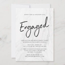 Modern wit marmer script | Verlovingsgroep Kaart
