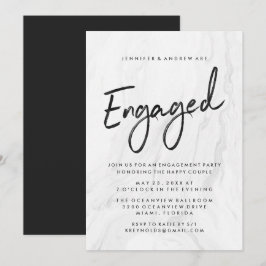 Modern wit marmer script | Verlovingsgroep Kaart