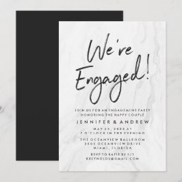 Modern wit marmer script | Verlovingsgroep Kaart