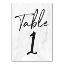 Modern wit marmeren schrift | Tabelnummer Kaart 1