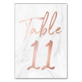 Modern wit marmeren schrift | Tabelnummer Kaart 11 (Voorkant)