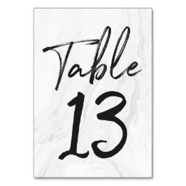 Modern wit marmeren schrift | Tabelnummer Kaart 13