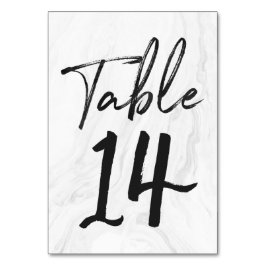 Modern wit marmeren schrift | Tabelnummer Kaart 14
