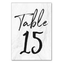 Modern wit marmeren schrift | Tabelnummer Kaart 15