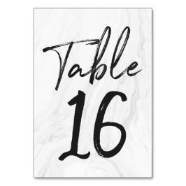Modern wit marmeren schrift | Tabelnummer Kaart 16