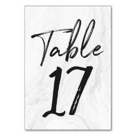 Modern wit marmeren schrift | Tabelnummer Kaart 17