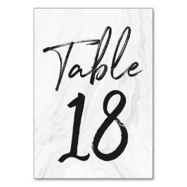 Modern wit marmeren schrift | Tabelnummer Kaart 18