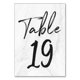 Modern wit marmeren schrift | Tabelnummer Kaart 19