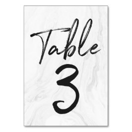Modern wit marmeren schrift | Tabelnummer Kaart 3