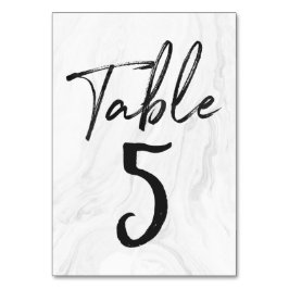 Modern wit marmeren schrift | Tabelnummer Kaart 5