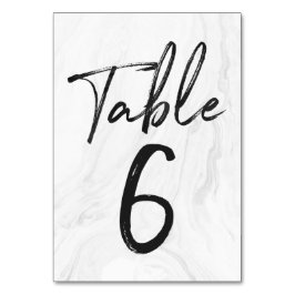 Modern wit marmeren schrift | Tabelnummer Kaart 6