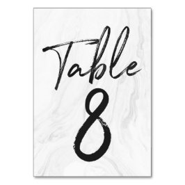 Modern wit marmeren schrift | Tabelnummer Kaart 8