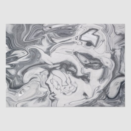 Modern wit marmerpatroon tissuepapier (Voorkant)