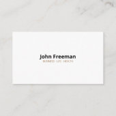 Modern Wit met Brown Lines Verzekeringsagent Visitekaartje (Achterkant)