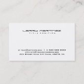 Modern wit met gouden accenten visitekaartje (Achterkant)