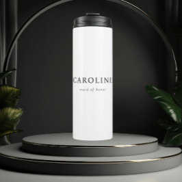 Modern wit minimaal Maid of Honor Thermosbeker