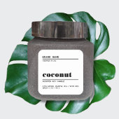 Modern wit minimalistisch kaarsproduct label