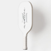 Modern wit minimalistisch script monogram pickleball paddle (Links)