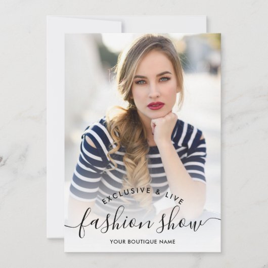 Modern wit minimalistisch show van de mode van man kaart (Voorkant)