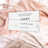 Modern Wit Minimalistisch Zakelijk Logo Prijs Labe Mini Visitekaartjes