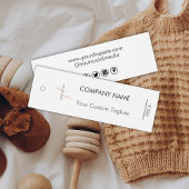 Modern Wit Minimalistisch Zakelijk Logo Prijs Labe Mini Visitekaartjes