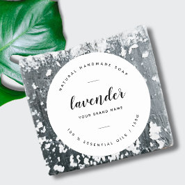 Modern wit minimalistisch zeeplabel ronde sticker